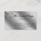 Hochzeits-Visitenkarte-Damast-Blumenbaby-Rosa Visitenkarte (Rückseite)