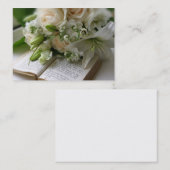 Hochzeits-Visitenkarte mit Blumenstrauß Visitenkarte (Vorne/Hinten)