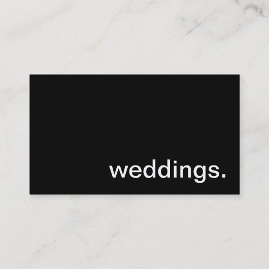 Hochzeits-Visitenkarte Visitenkarte (Vorderseite)