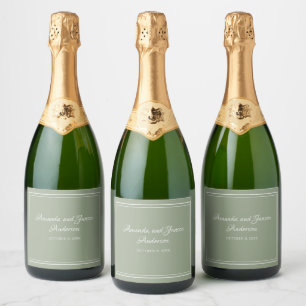 Hochzeits-Wasserflaschenetiketten Elegante Typogra Schaumweinetikett