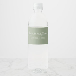 Hochzeits-Wasserflaschenetiketten Elegante Typogra Wasserflaschenetikett