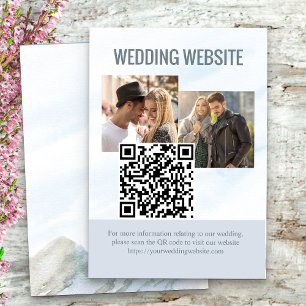 Hochzeits-Website 2 Foto QR-Code Bergwiese Begleitkarte