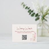 Hochzeits-Website-QR-Code Begleitkarte (Stehend Vorderseite)