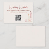 Hochzeits-Website-QR-Code Begleitkarte (Vorne/Hinten)