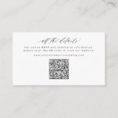 Hochzeits-Website QR-Code online RSVP Hochzeit Begleitkarte (Vorderseite)