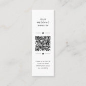 Hochzeits-Website-QR-Code-RSVP-Beilagekarte Treuekarte (Vorderseite)
