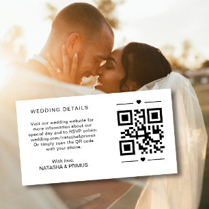 Hochzeits-Website-QR-Code-RSVP-Registry-Beilage Visitenkarte