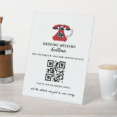 Hochzeits-Website-QR-Code-Schild Sockelschild (In SItu)