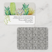 Hochzeits-Website UAWG rustikaler Visitenkarte (Vorne/Hinten)