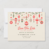 Hochzeits-Weihnachtsschmuck Save The Date (Vorderseite)