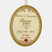 Hochzeits-Weihnachtsverzierung Keramik Ornament (Rechts)