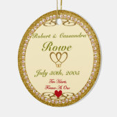 Hochzeits-Weihnachtsverzierung Keramik Ornament (Links)