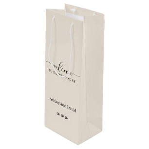 Hochzeits-Willkommensgeschenktasche Geschenktüte Für Weinflaschen