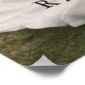 Hochzeits-Willkommensschild Poster mit Foto (Ecke)
