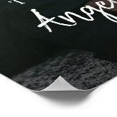 Hochzeits-Willkommensschild Poster mit Foto (Ecke)
