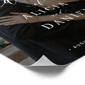 Hochzeits-Willkommensschild Poster Schrift mit Fot (Ecke)