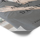 Hochzeits-Willkommensschild Poster Schrift mit Fot (Ecke)