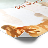 Hochzeits-Willkommensschild | Rosé Pfirsich Blumen Poster (Ecke)