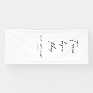 Hochzeits-Willkommensschild, Stoff-Willkommensschi Banner