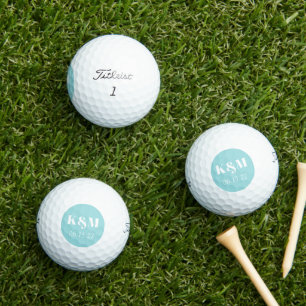 Hochzeits-Wochenende-Datum zum Merken Golfbälle