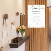 Hochzeits-Zeitplan-Programm goldene Herzen Willkom Poster