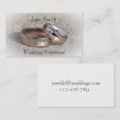 Hochzeits-Zelebrant mit entwirrten Eheringen Visitenkarte (Vorne/Hinten)