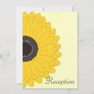 Hochzeitsabendempfang Gelbe Sonnenblume Einladung