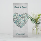 Hochzeitsablauf Einladung (Stehend Vorderseite)