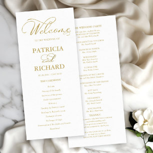 Hochzeitsablauf Zeremonie Programm Gold