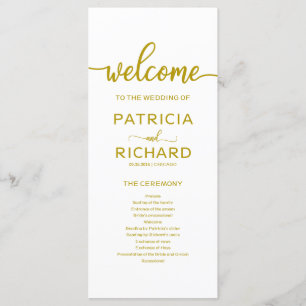 Hochzeitsablauf-Zeremonieprogramm Gold Programm