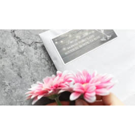 Hochzeitsadresse Champagne Glass Holzofenleuchten Aufkleber