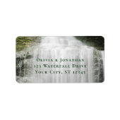 Hochzeitsadresse für Wasserfall im Freien Adressaufkleber (Vorne)