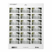 Hochzeitsadresse für Wasserfall im Freien Adressaufkleber (Vorne)