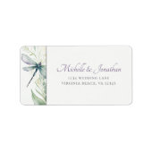 Hochzeitsadresse für Wasserfarben und Grüne Adressaufkleber (Vorne)