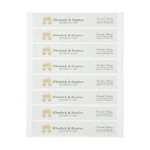 Hochzeitsadresse Gold Foil Ananas Damask Papier (Bogen)