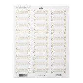 Hochzeitsadresse Gold Imitate Glitzer Confetti Whi (Vorne)