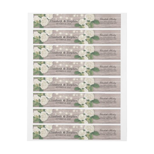 Hochzeitsadresse Hydrangea Blume Holzwinger (Bogen)