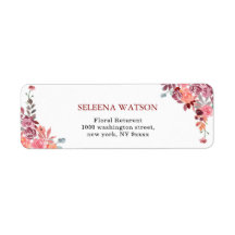 Hochzeitsadresse Korallen und Pfirsichfarben