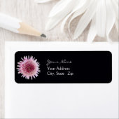 Hochzeitsadresse - Rosa Gerbera Labels (Insitu)