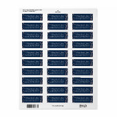 Hochzeitsadresse Rose Gold Glitzer Confetti Navy (Vorne)