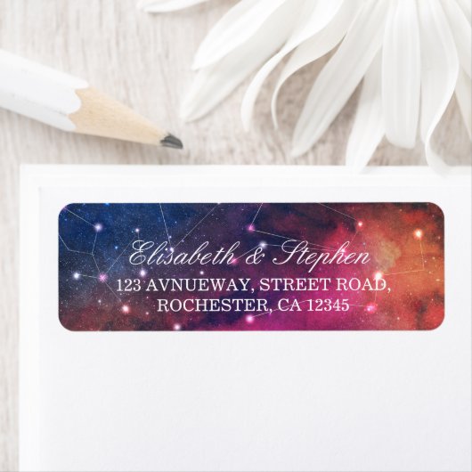 Hochzeitsadresse Schönes Sternennebel-Sternbild (Insitu)