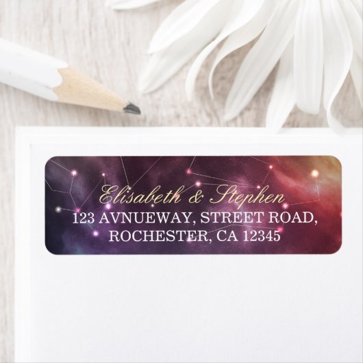 Hochzeitsadresse Schönes Sternennebel-Sternbild (Insitu)