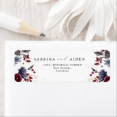 Hochzeitsadresse von Navy Blue Burgundy Gothic (Insitu)