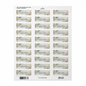 Hochzeitsadresse Watercolor Succulents Rustikales (Vorne)