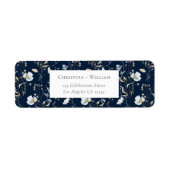 Hochzeitsadressen für Hochzeiten in Navy Blue Eleg (Vorne)