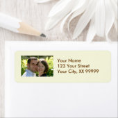 Hochzeitsadressen-Labels in Creme (Insitu)