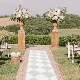 Hochzeitsaisle-Dekoration - eleganter Diamantteppi