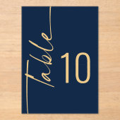 Hochzeitsakryllische Tischnummer (Vorderseite)