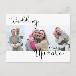 Hochzeitsaktualisierung 3 Foto Verspätete Hochzeit Postkarte
