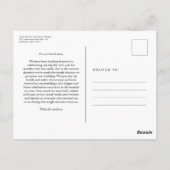 Hochzeitsaktualisierung ändert das Datum der Postk Postkarte (Rückseite)